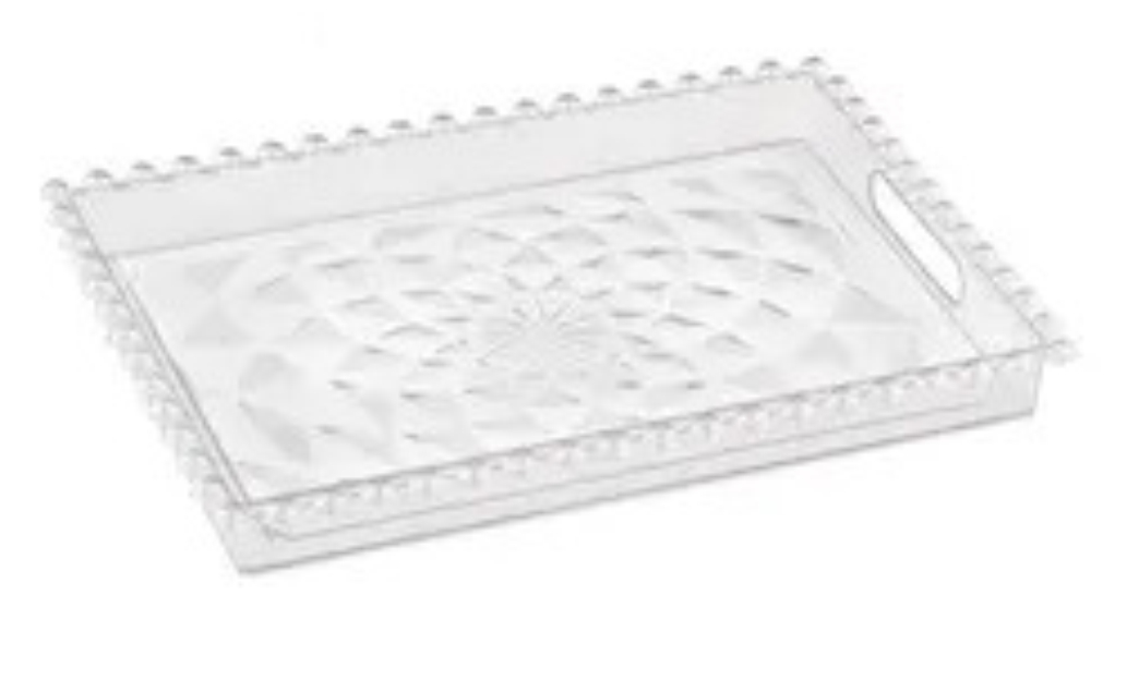 KARE KRİSTAL SUNUM TEPSİ