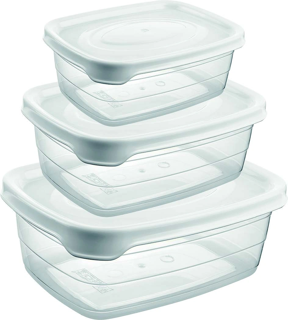 3'LÜ TRENDY DİKDÖRTGEN SAKLAMA 0,6  LT