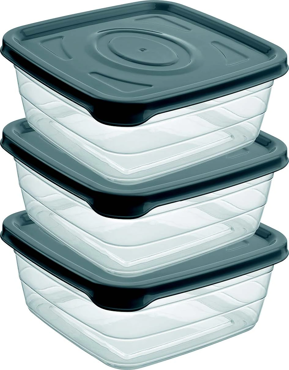 3'LÜ MİNİ TRENDY KARE SAKLAMA 0,4  LT