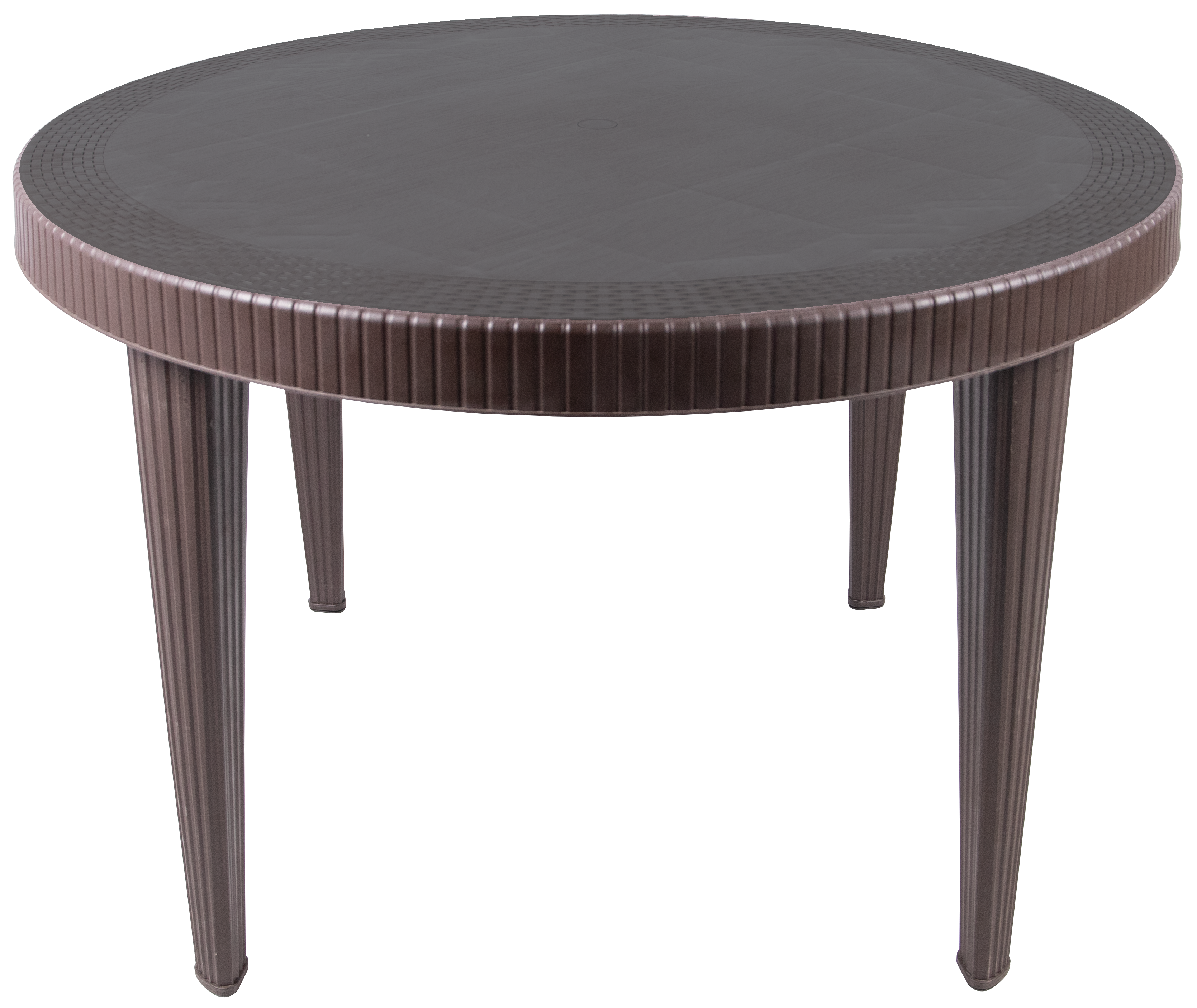 110X110 YUVARLAK RATTAN MASA (CAMLI)