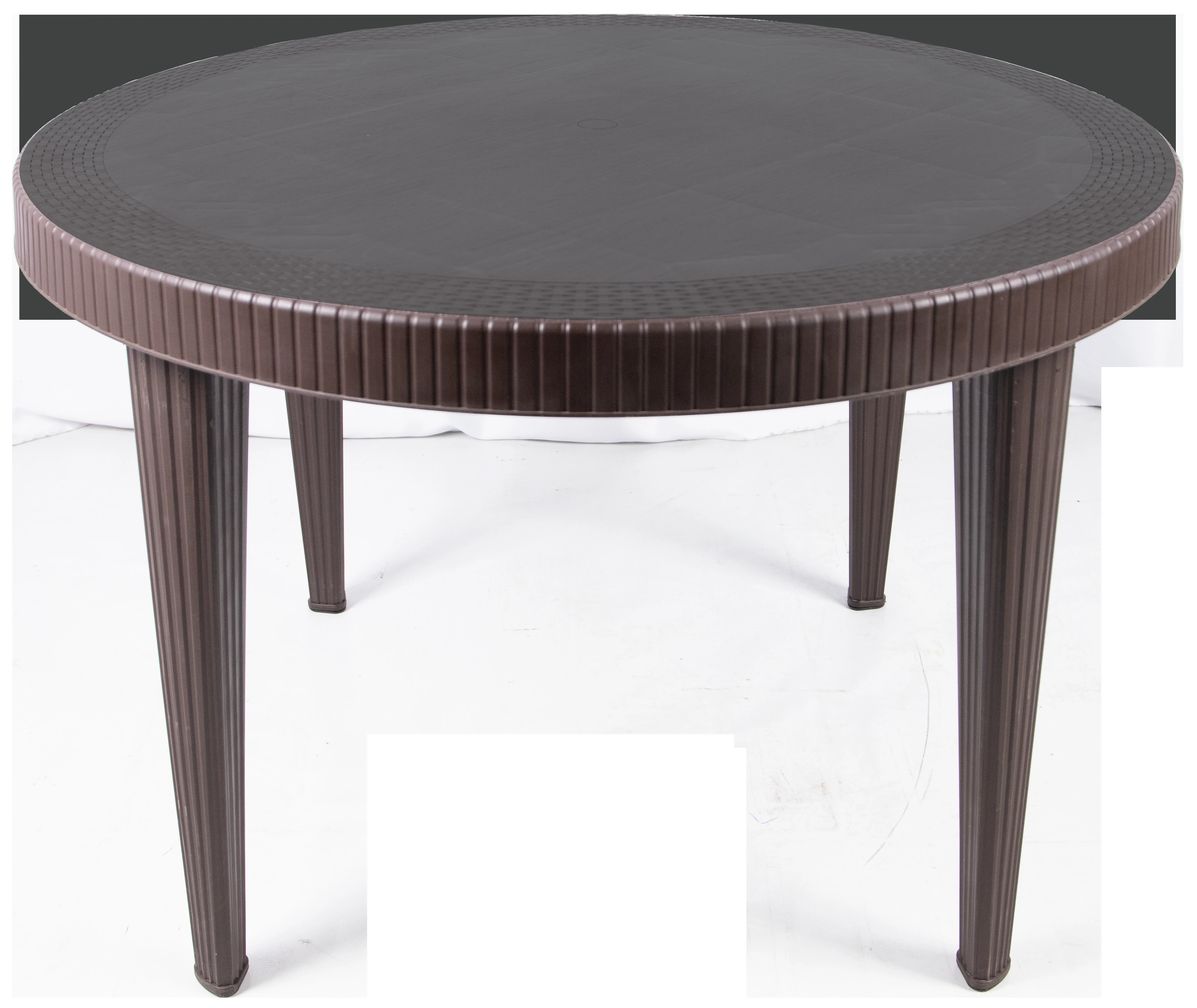 110X110 YUVARLAK RATTAN MASA (CAMLI)